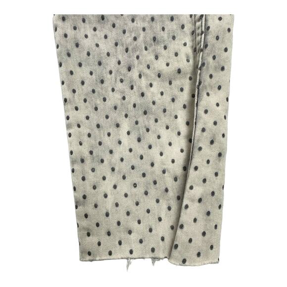 Maje grey mid-rise polka dot skinny women's jeans faded casual retro size medium - Picture 4 of 6